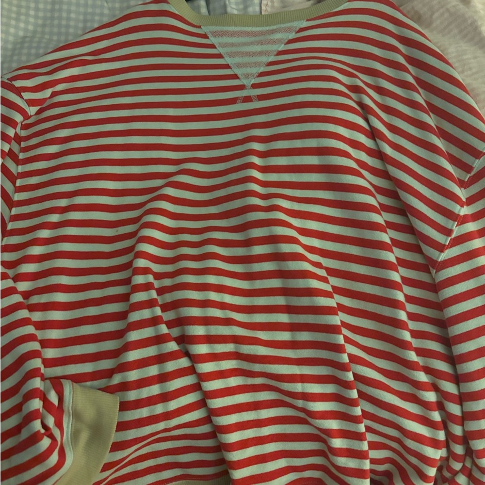 Free people Striped Red and White Sweater